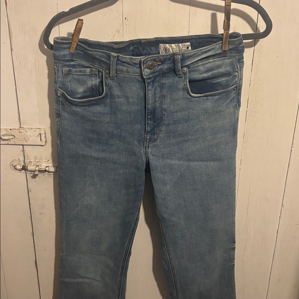 Zara Light Blue Flare Jeans